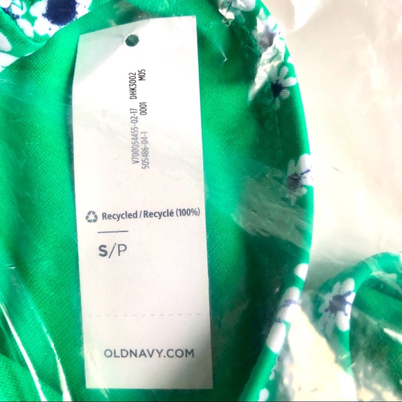 NEW OLD NAVY Bikini Swim Suit Bottom Green Floral Daisy Small Women’s - Picture 7 of 11